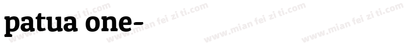 patua one字体转换